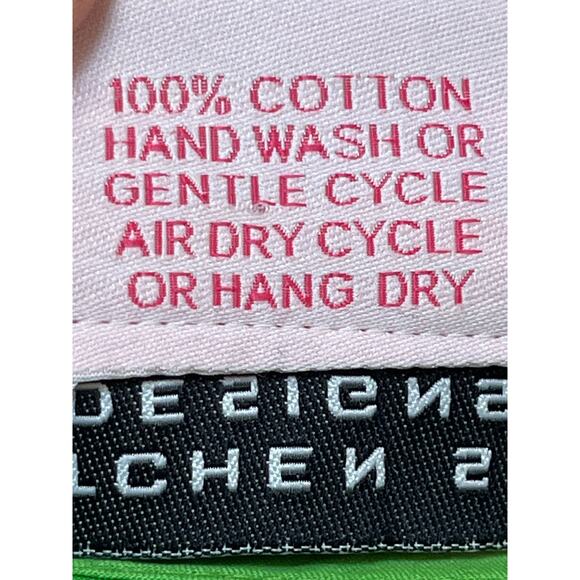 Gretchen Scott Styles Womens S Green Pink Embroidered 3/4-Sleeve Lightweight Top - Picture 5 of 9